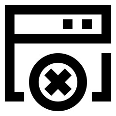 Obraz premium delete line icon