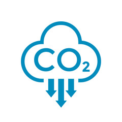 Carbon dioxide vector icon or logo template. This design suitable for explain about environment.