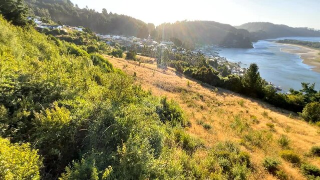Panoramica de Queule, Regi&oacute;n de la Araucan&iacute;a, Chile