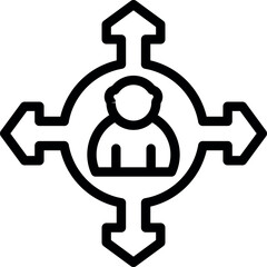 Human evolution icon outline vector. Customer team. Person data