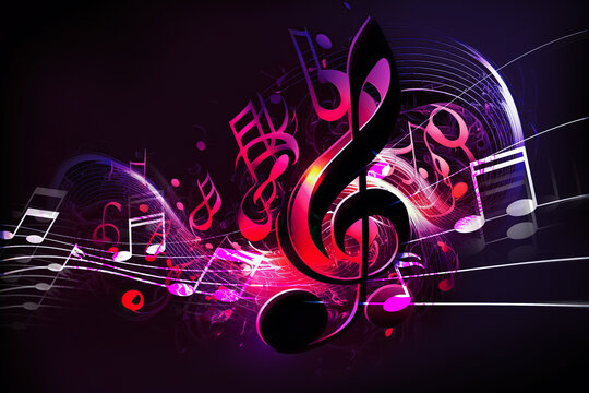 background for music treble clef Generative AI.