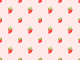 Strawberry Dessert Patterns Background Wallpaper
