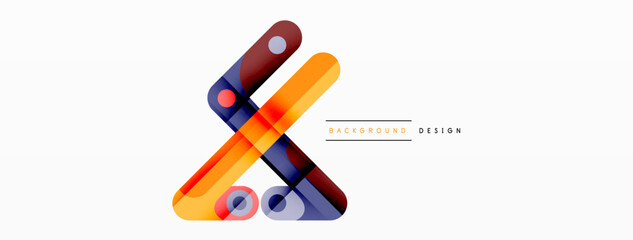 Lines geometric creative abstract background. Bright color line composition for wallpaper, banner, background or landing