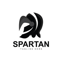 Spartan Logo, War Helmet Suit Vector, Barbarian Armor Icon, Viking, Gym Fit Design, Fitness