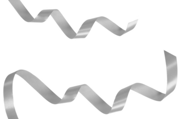 PNG image of silver ribbons on transparent background