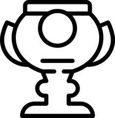 Prize cup icon outline vector. Sport reward. Trophy winner