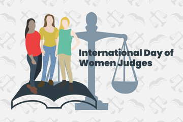 Illustration vector graphic of international day of women judges
