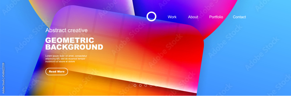 Wall mural abstract background for your landing page design. web page for website or mobile app wallpaper