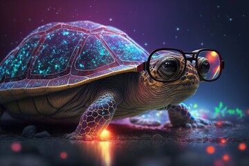 Turtle with glasses
