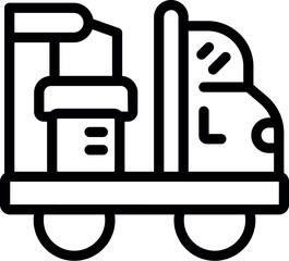Truck factory icon outline vector. Industry engineer. Worker process
