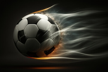 Fototapeta premium Soccer, The Global Phenomenon of the Beautiful Game (AI Generated)