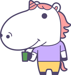 Cute Unicorn Sticker Emoji