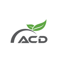 ACD letter nature logo design on white background. ACD creative initials letter leaf logo concept. ACD letter design.