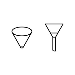 Set ikon vektor garis besar laboratorium sains kimia. Farmasi dan kimia, elemen dan peralatan pendidikan dan sains	