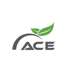ACE letter nature logo design on white background. ACE creative initials letter leaf logo concept. ACE letter design.