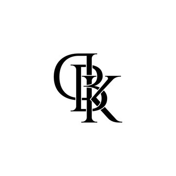 dbk initial letter monogram logo design