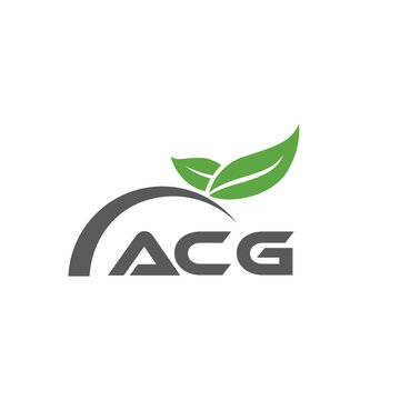 ACG letter nature logo design on white background. ACG creative initials letter leaf logo concept. ACG letter design.