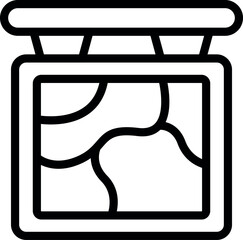 Artist paint icon outline vector. Art studio. Brush craft