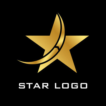 Elegant Star logo designs, Luxury Gold Star logo designs template vector.