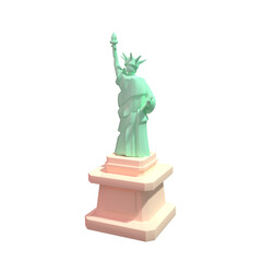 3D Landmark Liberty Illustration