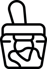 Brush paint vase icon outline vector. Art studio. Artist painter