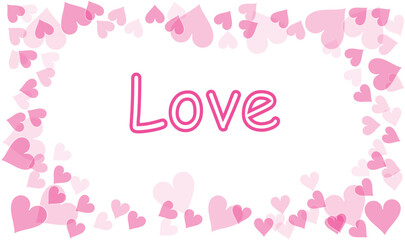 flying heart pink background