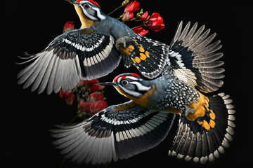 Fototapeta premium Chirping into Spring: The Return of our Feathered Friends (ai generated).