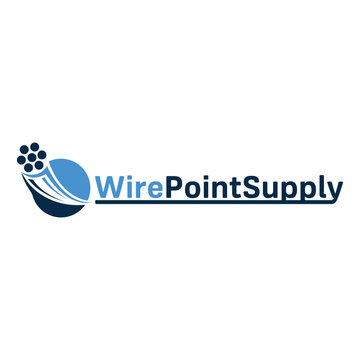 abstract wire point supply logo design template