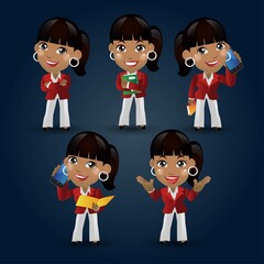 People Set - Business - African businesswoman set