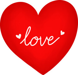 Cute Valentine's Heart illustration PNG file