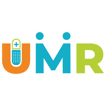 abstract UMR medical related logo design template