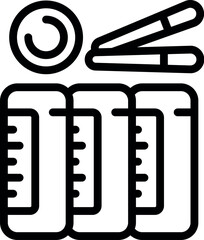 Cheese spring roll icon outline vector. Cuisine food. Meal menu