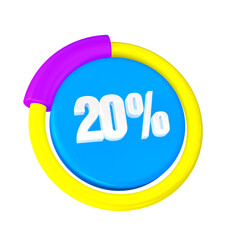  Percentage Progress 3D Icon