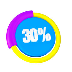  Percentage Progress 3D Icon