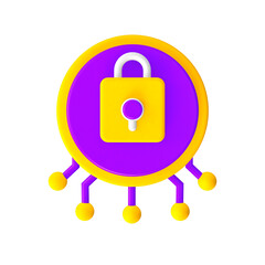 Cyber Security 3D Icon
