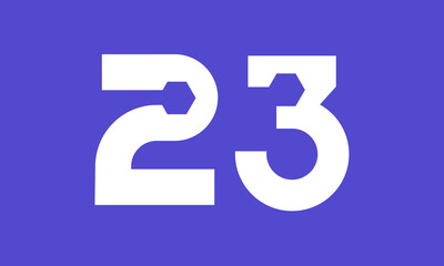 Number Blue Tech Modern Hexagon Logo