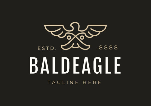 Eagle Flying Wings logo Design Template