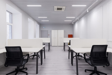 Empty office after renovation with new furniture