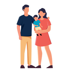 Happy family. family with children together