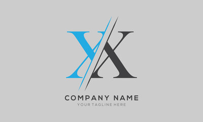 XX letter logo design template elements. XX letter vector logo.