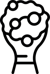 Cream jar icon outline vector. Butter nut. Spread food