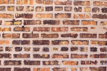 Aged Red Brick Wall