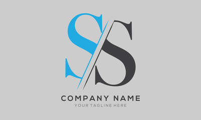 SS letter logo design template elements. SS letter vector logo.