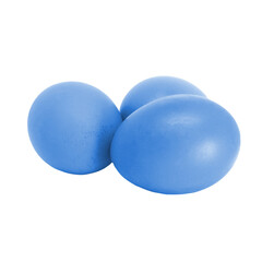 Blue egg isolated on transparent background. Easter day concept.