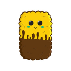 Choco Banana Nugget Vector Illustration