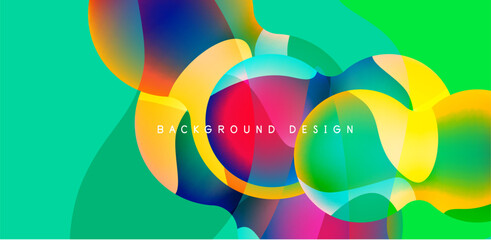 Obraz premium Bright abstract background glossy shiny circle and sphere composition. Minimalist geometric vector Illustration For Wallpaper, Banner, Background, Card