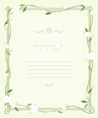 Invitation to the Bright Spring Flower Frame 
