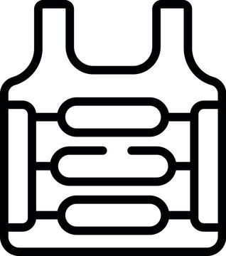 Jacket gear icon outline vector. Tactical armor. Police protection
