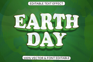 Earth day editable text effect