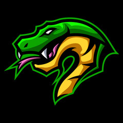 Obraz premium illustration vector graphic of Snake Serpent mascot logo perfect for sport